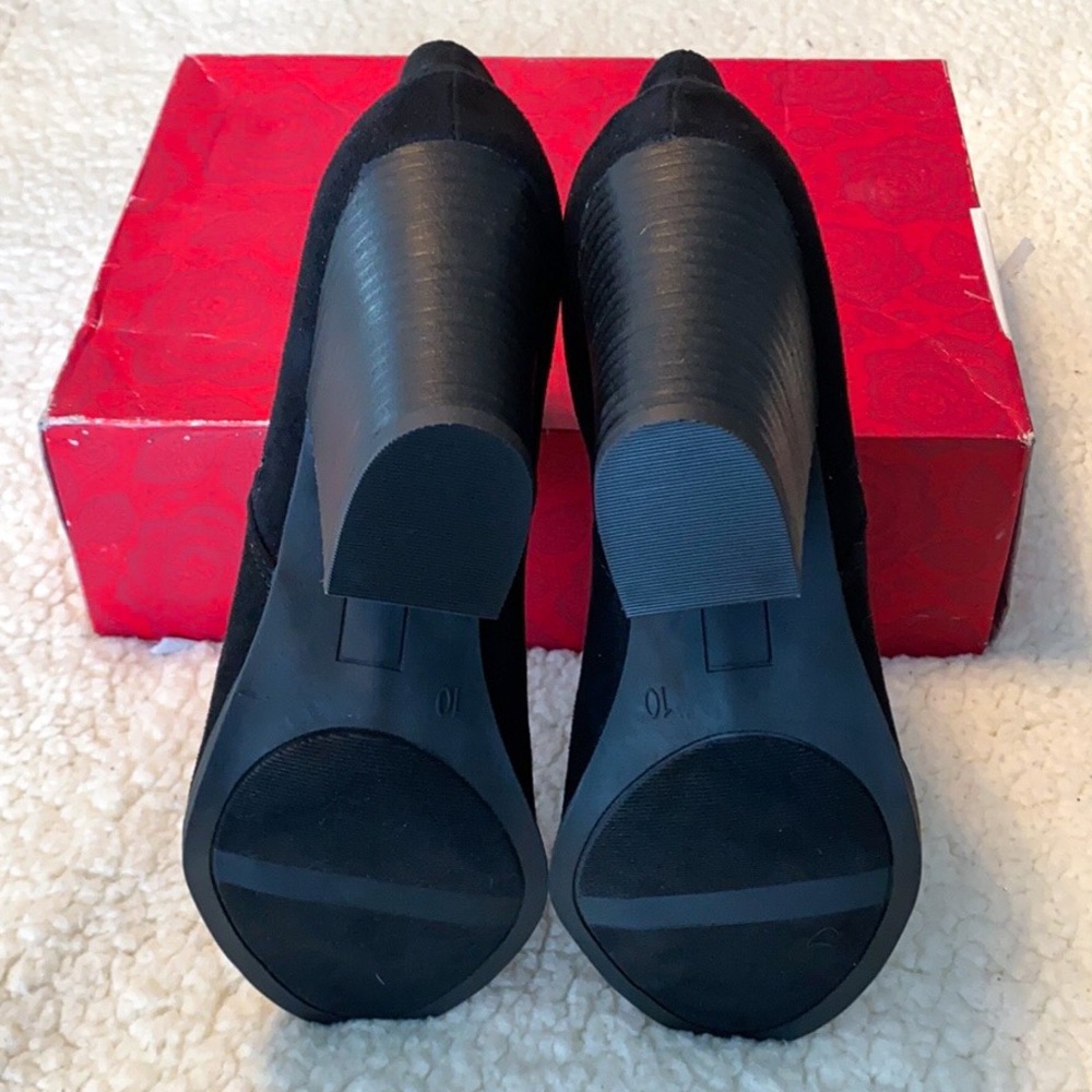 Open Toe Black Bootie - Carlo Santana Boots- New - Picture 3 of 5